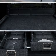 Truck-bed drawer storage system